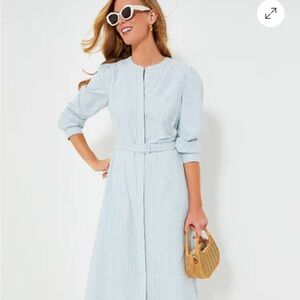 Tuckernuck Light Blue Striped Long Sleeve Dress